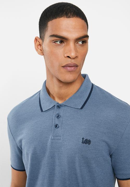 Lee  - Lee icon polo heather - navy 
