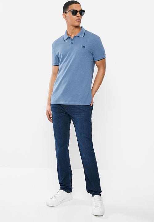 Lee  - Lee icon polo heather - navy 