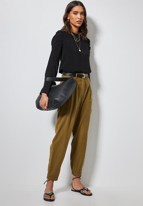 Superbalist - Mutton sleeve shell top - black