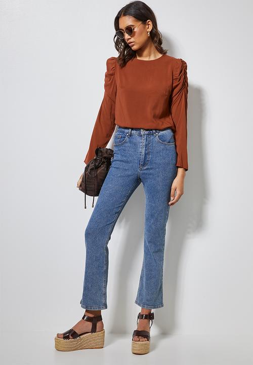 Superbalist - Mutton sleeve shell - rust 