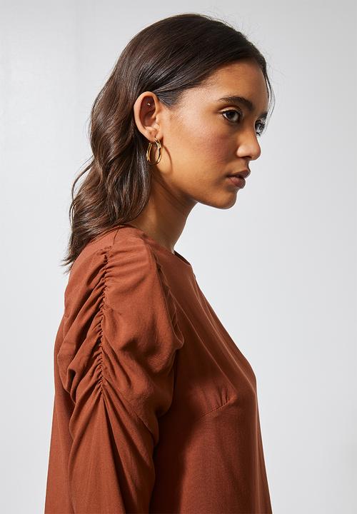 Superbalist - Mutton sleeve shell - rust 