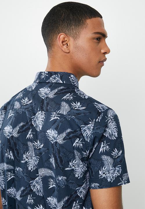 Brave Soul - Hazed shirts - navy & white