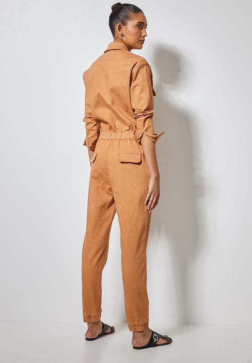 Superbalist - Boiler jumpsuit - tobacco