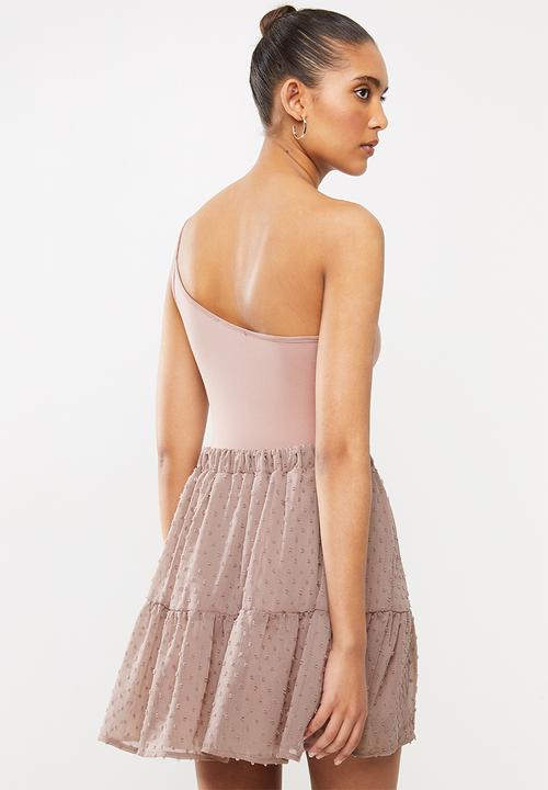 Blake - Sueded single jersey asymmetric crop top - rose