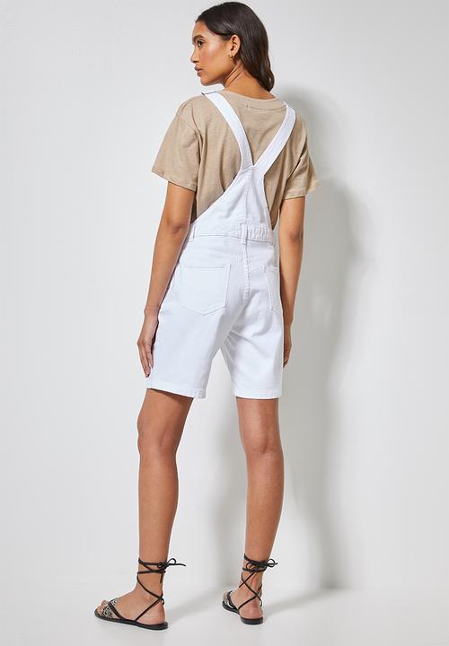 Superbalist - Short dungaree - white