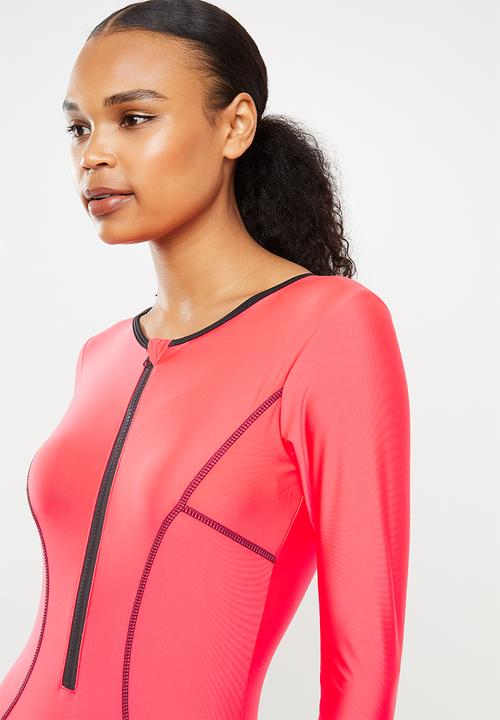 Bacon Bikinis - Long sleeve swimsuit - coral