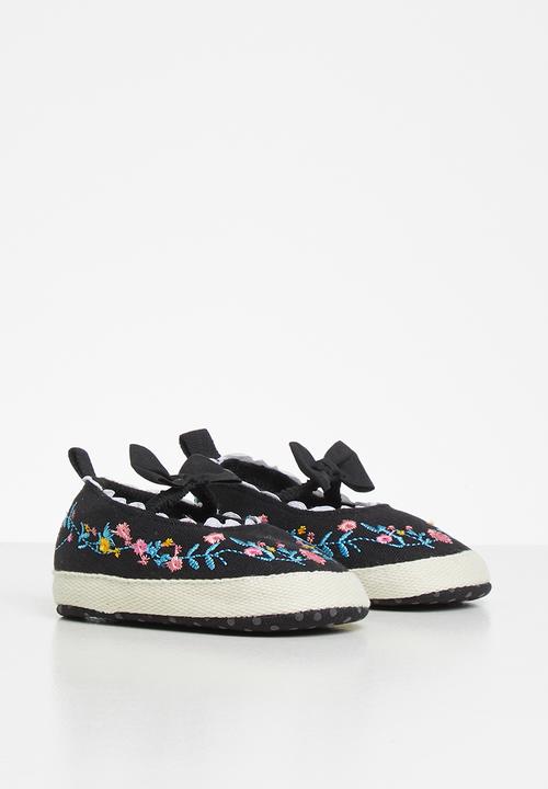 Pop Candy - Embroided pump - black