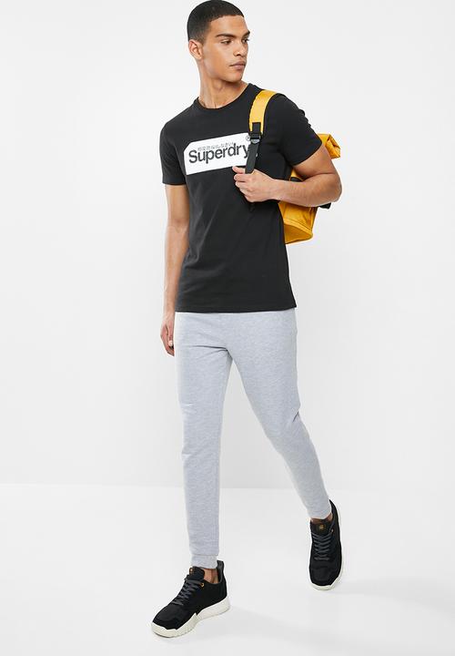 Superdry. - Core logo tag tee - black