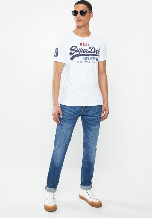 Superdry. - Vintage tri logo tee - white