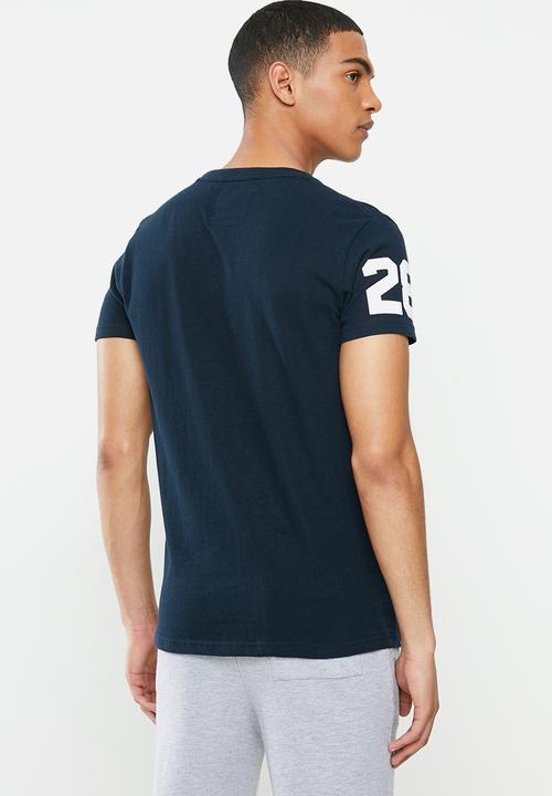 Superdry. - Vintage tri logo tee - navy
