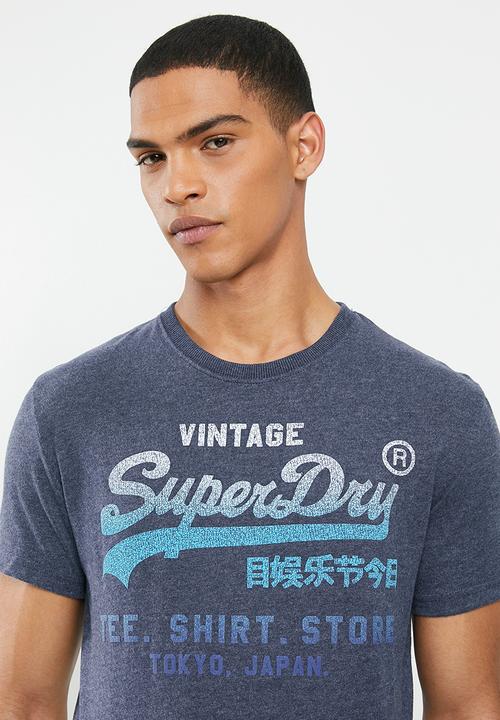 Superdry. - Vl fade store tee - blue