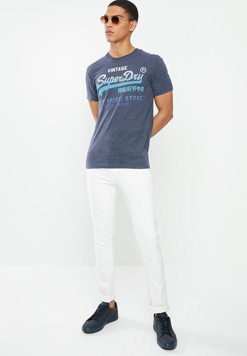 Superdry. - Vl fade store tee - blue