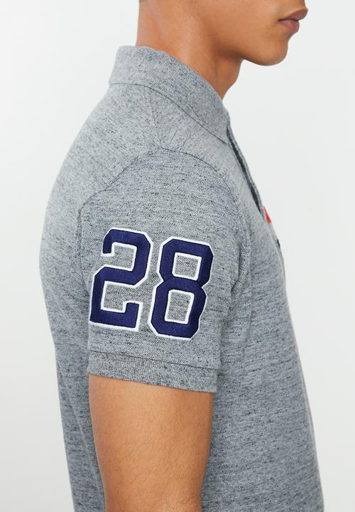 Superdry. - Classic superstate polo - grey