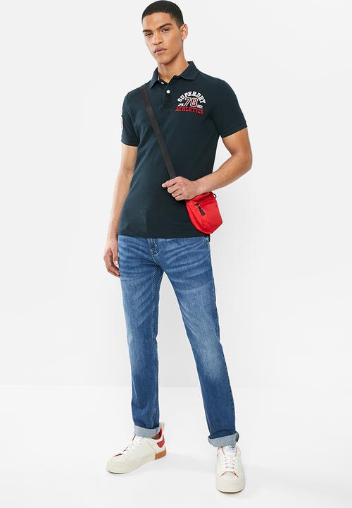 Superdry. - Classic superstate polo - navy