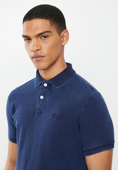 Superdry. - Classic pique polo - indigo