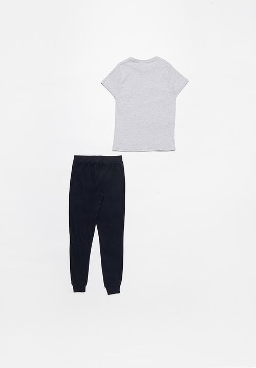 Rebel Republic - Tween boys pj set - grey & navy