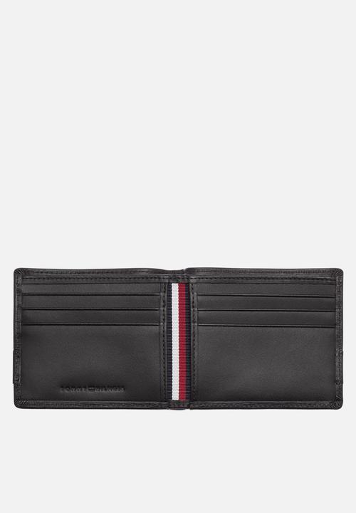 Tommy Hilfiger - Textured leather mini wallet - black