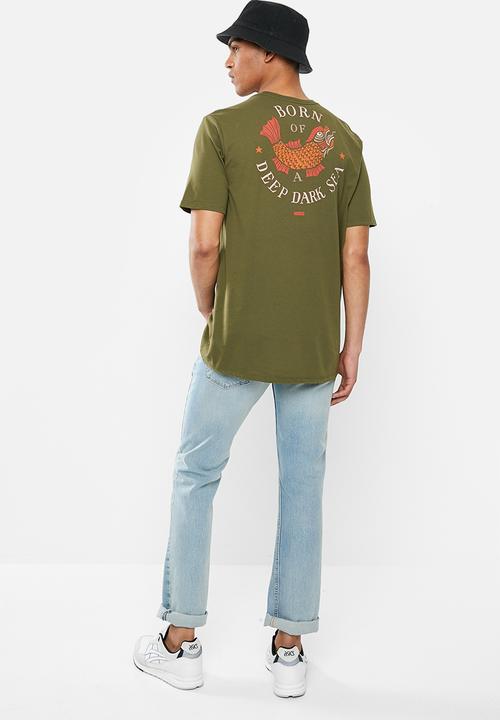 Hurley - Df seamonster tee - olive canvas