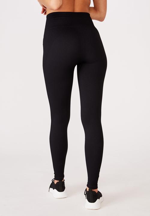 Cotton On - Lifestyle rib seamless tight - black