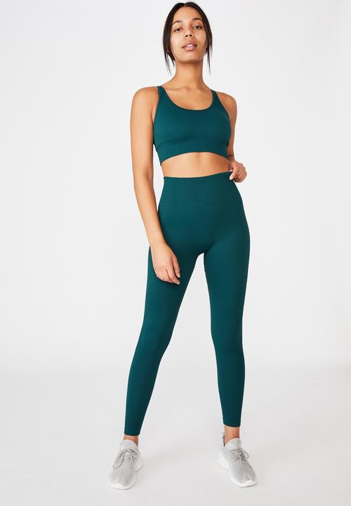 Cotton On - Lifestyle rib seamless tight - green