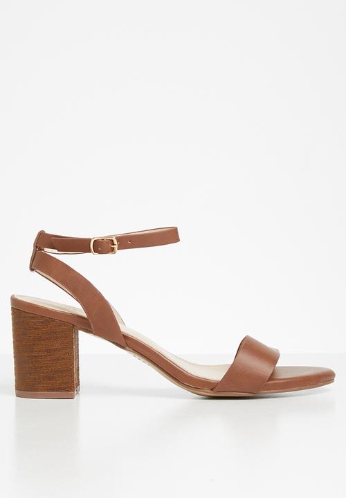 tan barely there heels