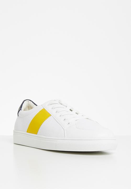 Jonathan D - J35 low sneaker - white & yellow