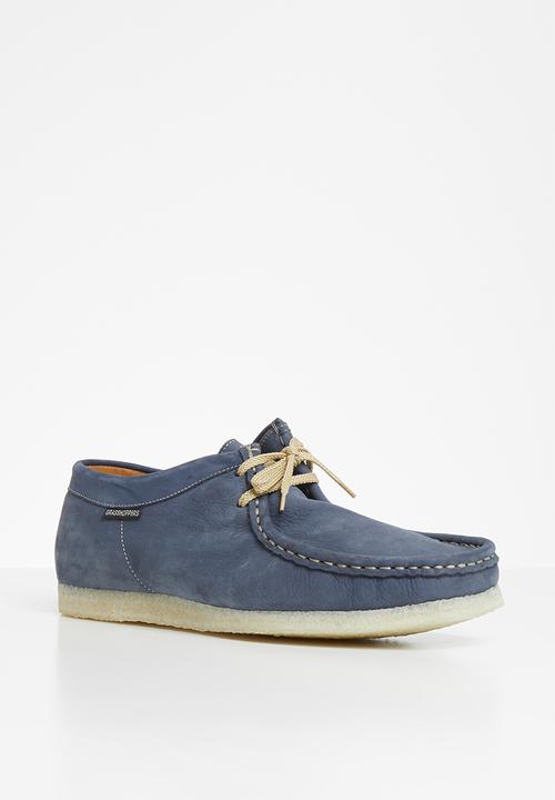 Grasshoppers - Tint doebuck leather mocassin - dark denim
