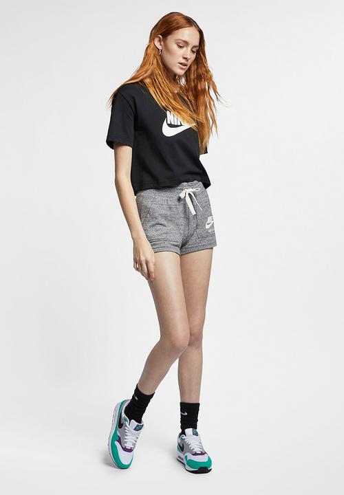 Nike - Nsw essential icon crop tee - black