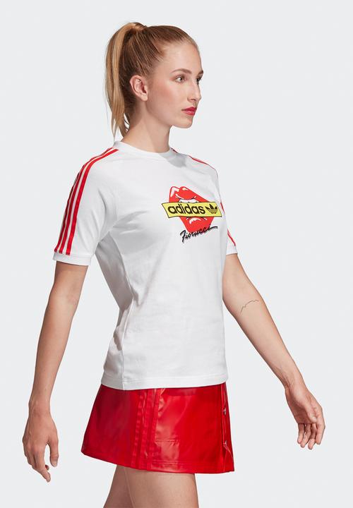 adidas Originals - Kiss tee - white & red