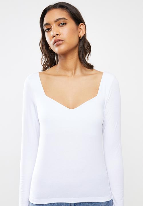 Vero Moda - Panda sweetheart 7/8 top - white