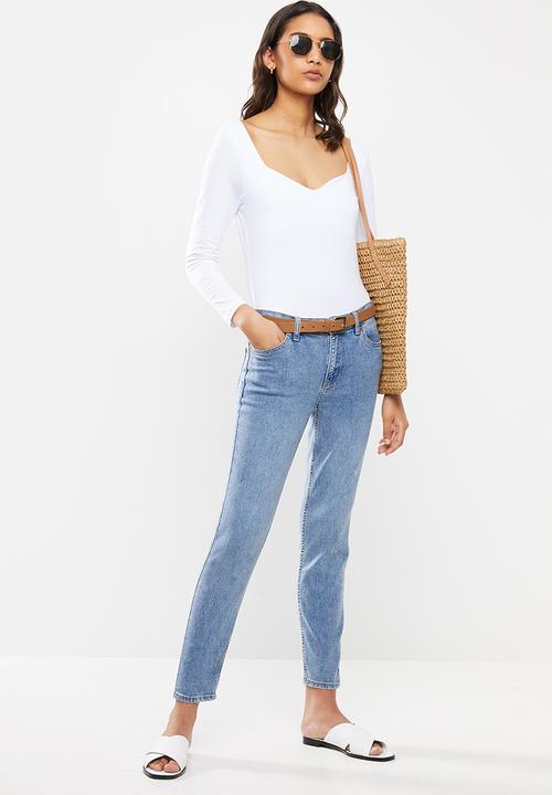Vero Moda - Panda sweetheart 7/8 top - white