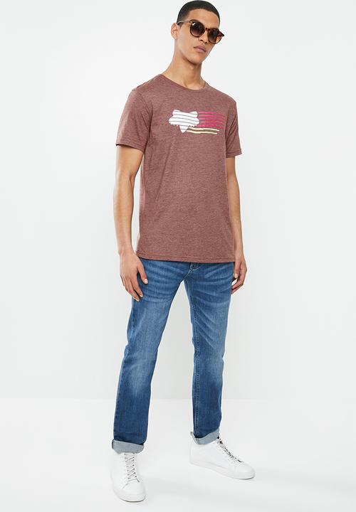 Fox - Lightspeed head short sleeve tee - burgundy