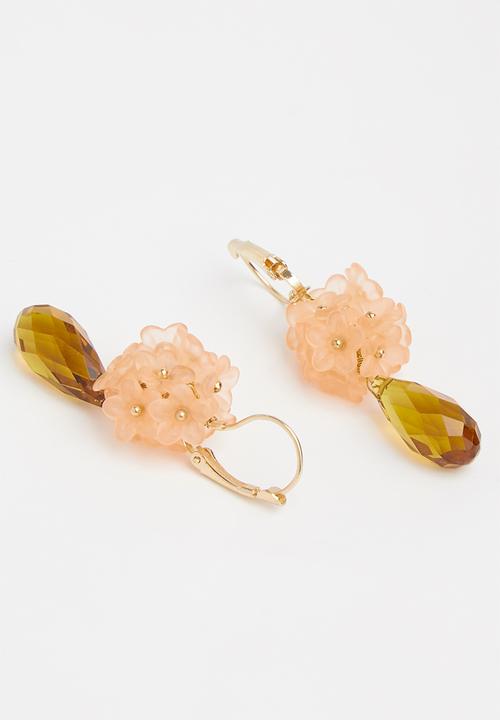 Superbalist - Flower drop earrings - orange