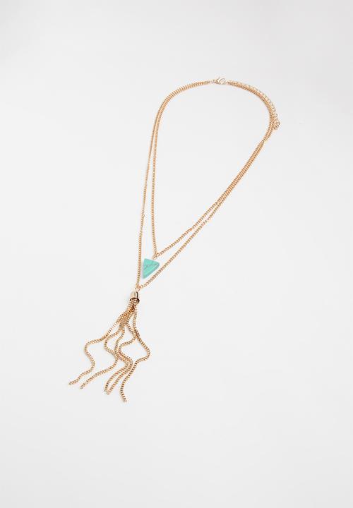 Superbalist - Tassel layered necklace - gold