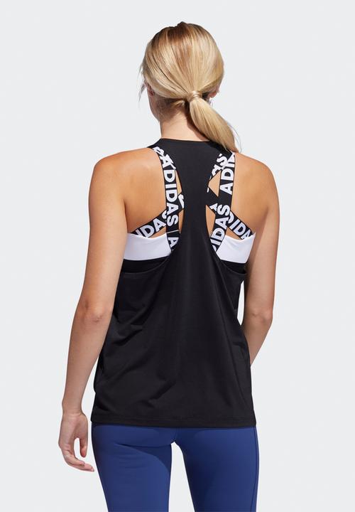 adidas Performance - Tech boss tank top - black & white