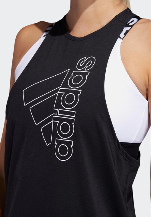 adidas Performance - Tech boss tank top - black & white