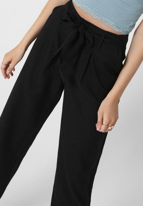 ONLY - Viva life belt pants - black