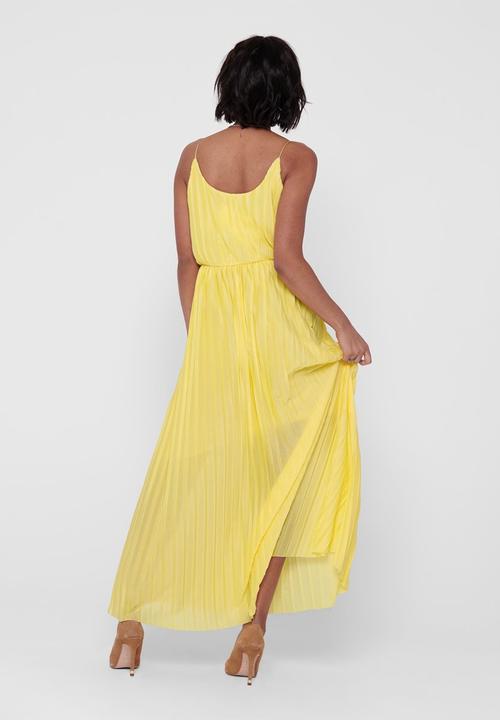 ONLY - Elema short sleeve maxi wrap dress - yellow 