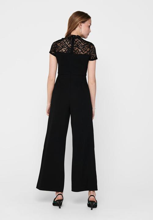 ONLY - Monna short sleeve jumpsuit - black