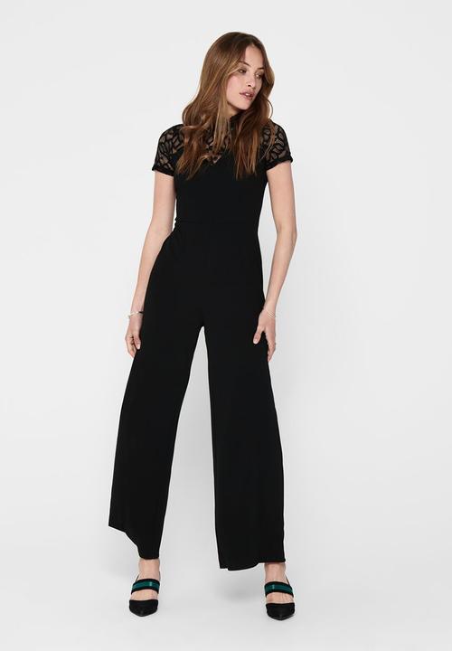 ONLY - Monna short sleeve jumpsuit - black