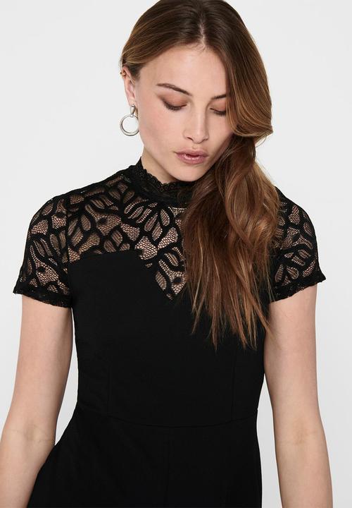 ONLY - Monna short sleeve jumpsuit - black