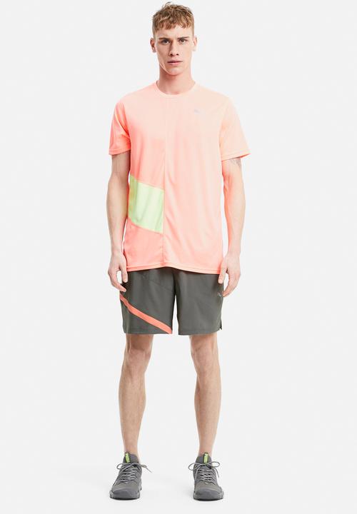 PUMA - Ignite blocked 7" short - grey & peach
