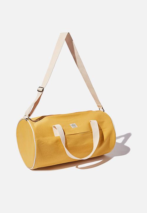 Typo - Canvas barrel bag - yellow 