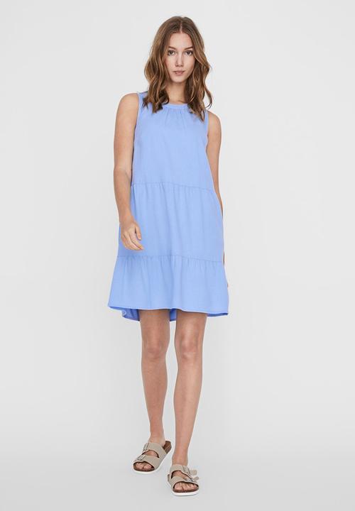 Vero Moda - Helen milo sleeveless short dress - blue