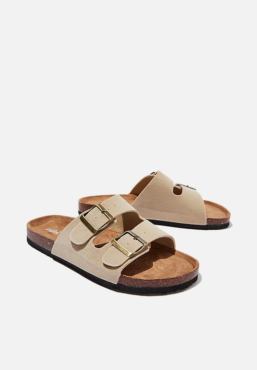 Cotton On - Rex double buckle slide  - neutral 