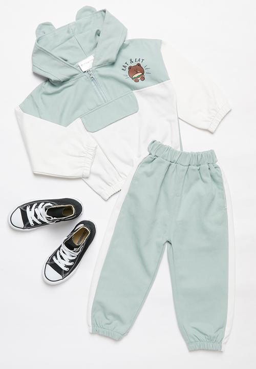 Pop Candy - Boys sweatset - grey & white