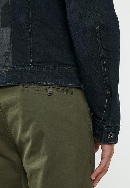 G-STAR - Arc 3d slim jkt arrow print aw - antic dark ink blue
