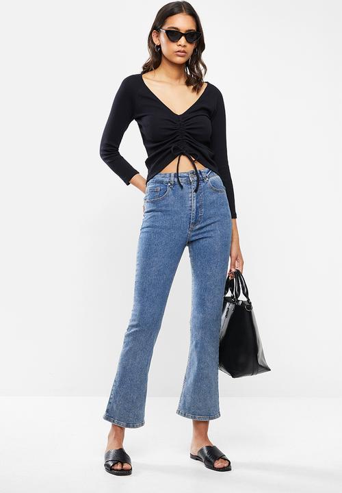 Superbalist - Stretch rib drawcord tee - black