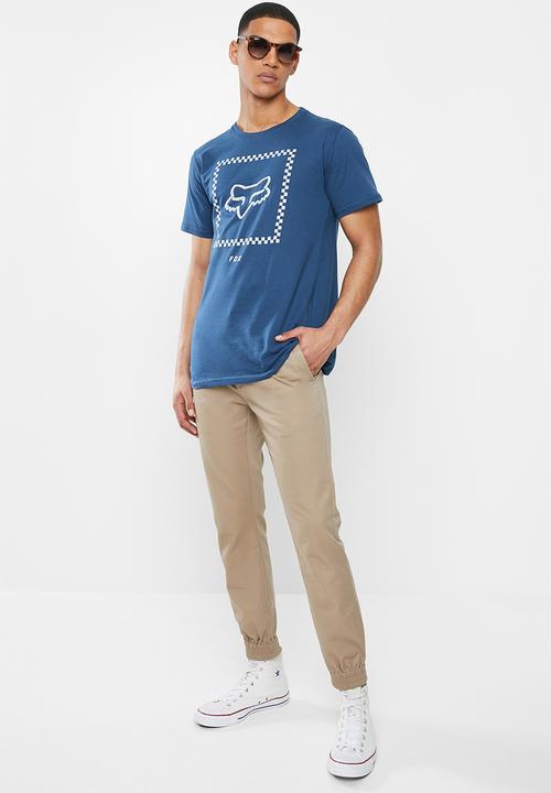Fox - Boxed in short sleeve tee - navy