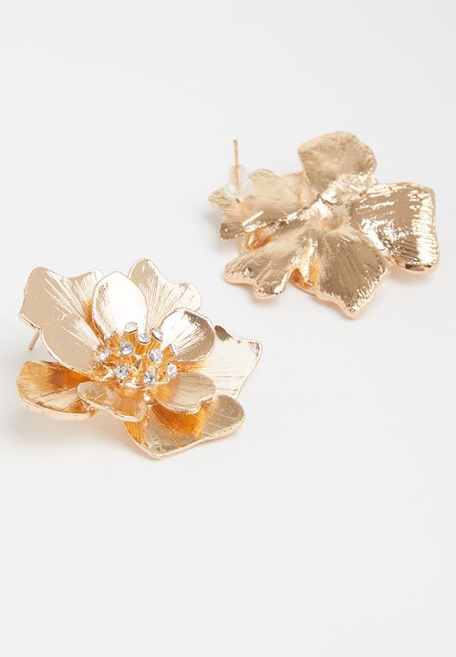 Superbalist - Flower studs - gold